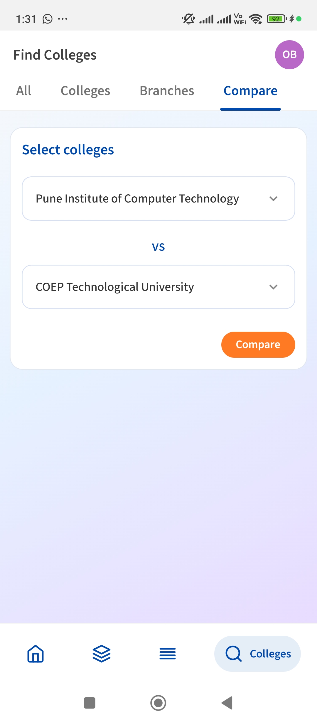 College Comparison